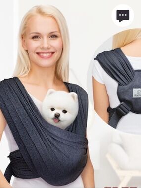 NWOT Adjustable Dog carrier Grey Free size